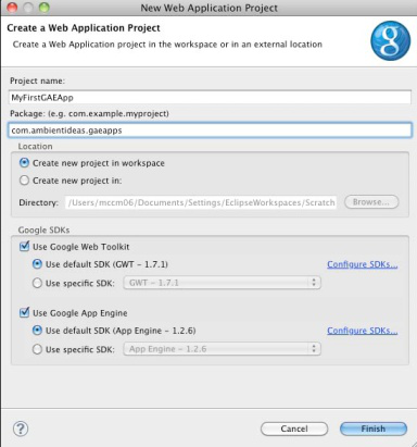 Eclipse GAE plugin
