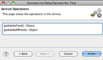 Connect to Data/Service for Test