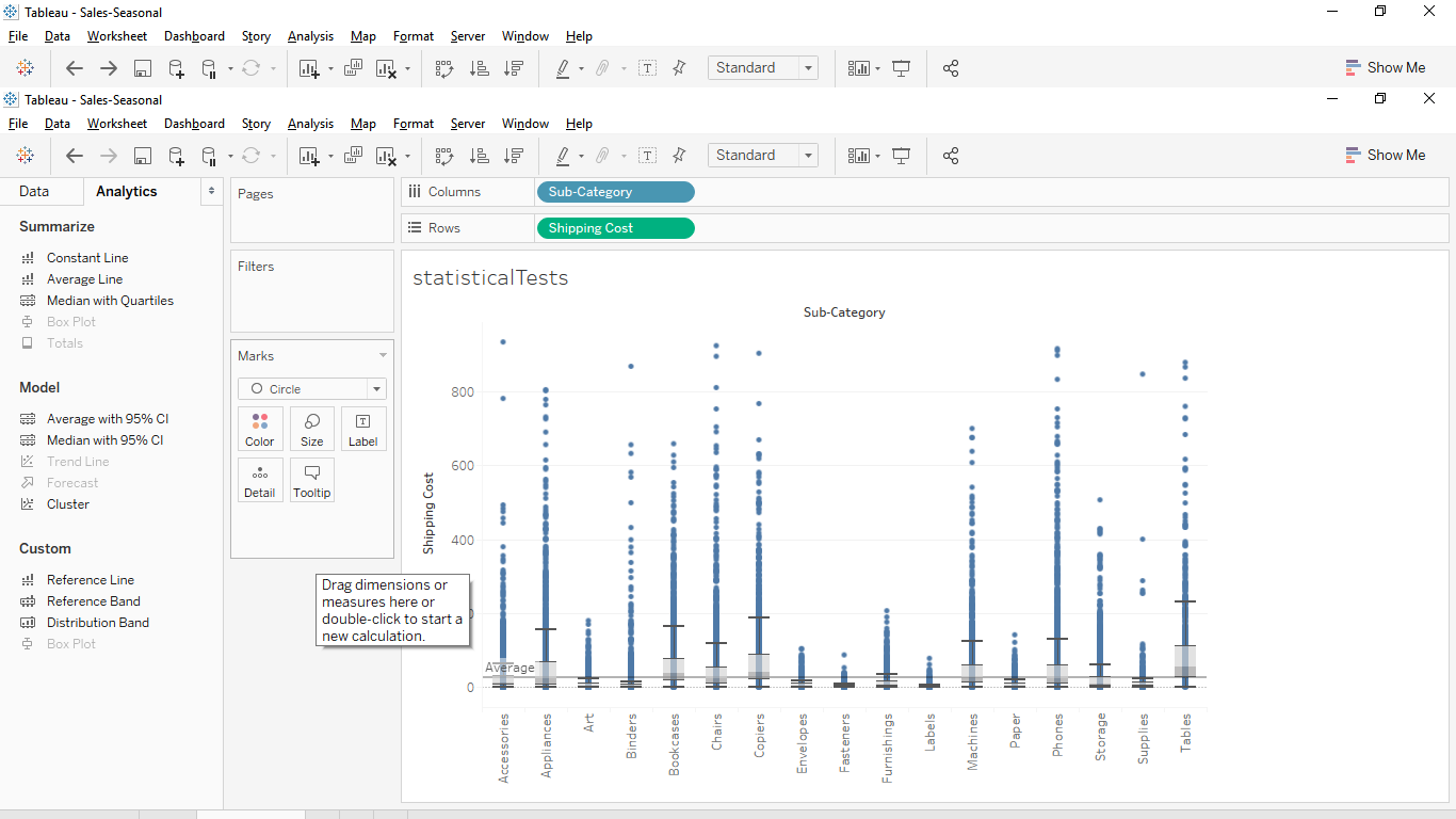 Tableau Comparison Charts