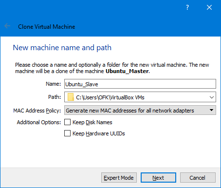 ubuntu virtualbox clone has same ip