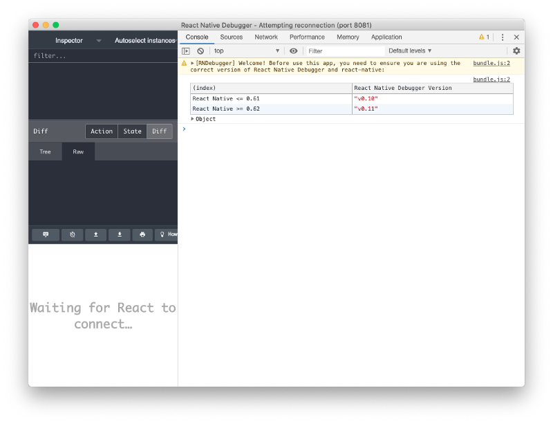 React Native debugger