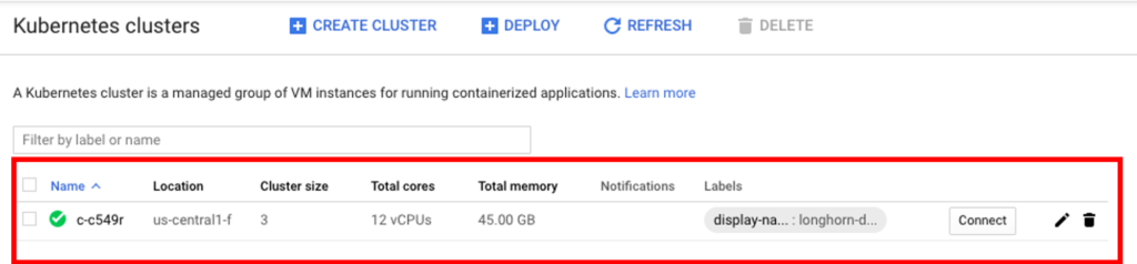 Managing clusters