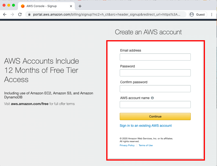 aws account