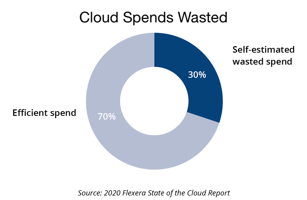Cloud Spends Wasted pie-chart