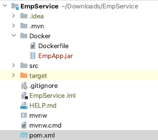 Dockerfile and JAR inside Docker folder