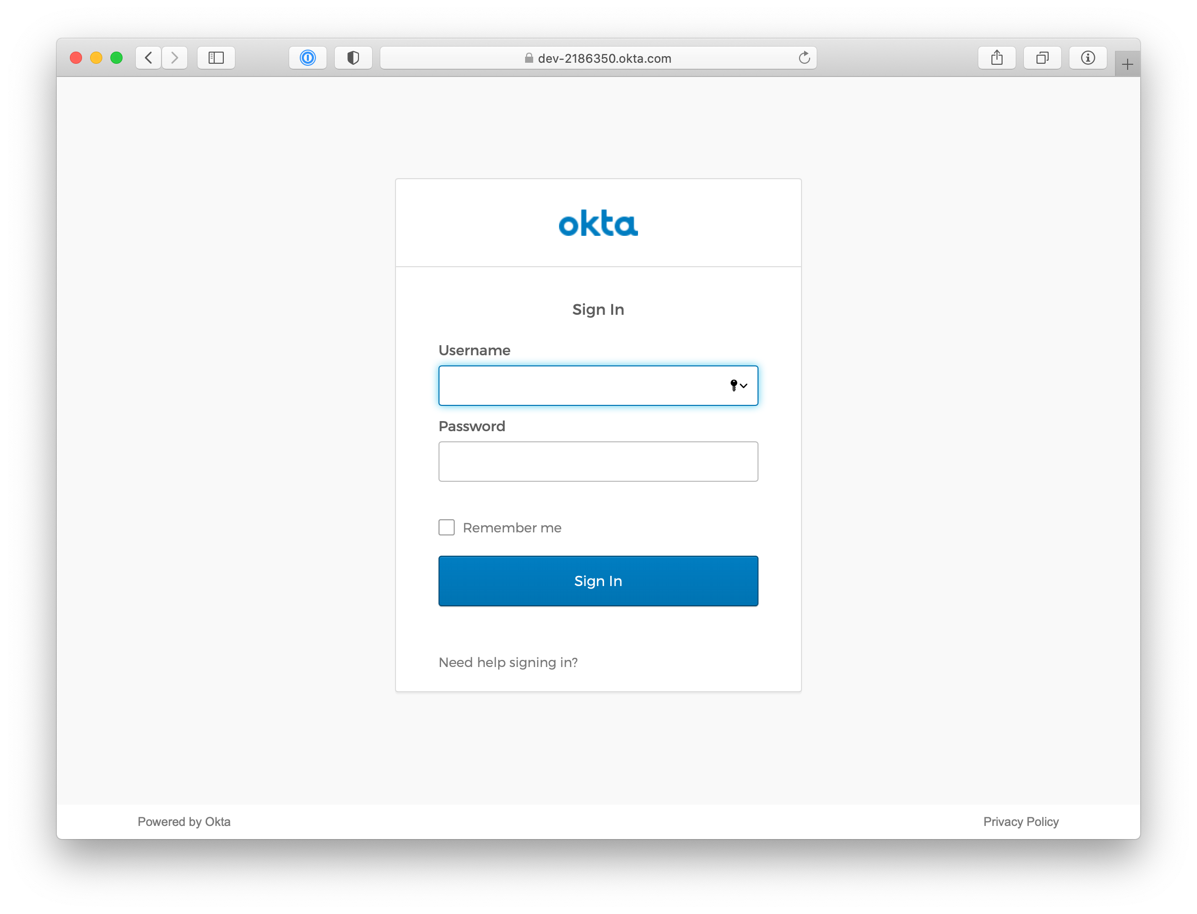 Okta Spring Boot Example