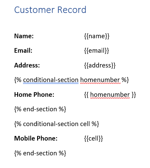 Customer Record Closeup 2