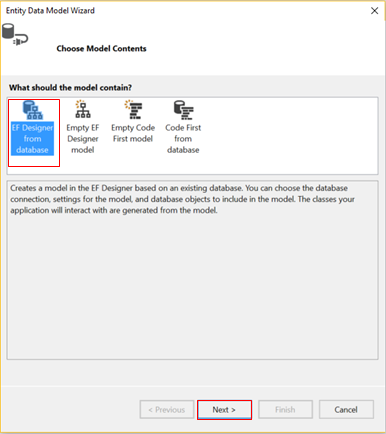 Crud Operations Using Web Api 2 And Knockout Js Dzone Web Dev - as you can see below!    we need to select a server name then via a drop down list con!   nect it to a database panel you should choose your database name