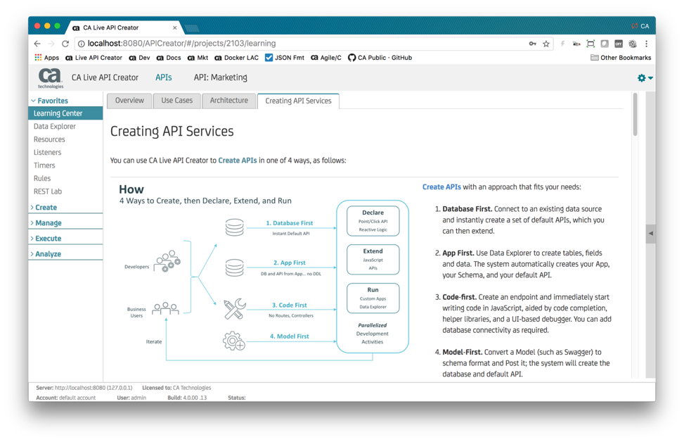 Figure 1 - Creating API Services