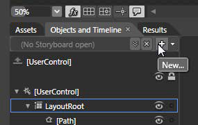 Click the New Storyboard button